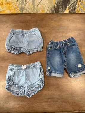 Kids Denim Shorts Trio - Light & Medium Blue